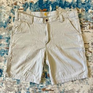 Carhartt Mens 38 Relaxed Fit Tan Khaki Dad Shorts Workwear Cotton